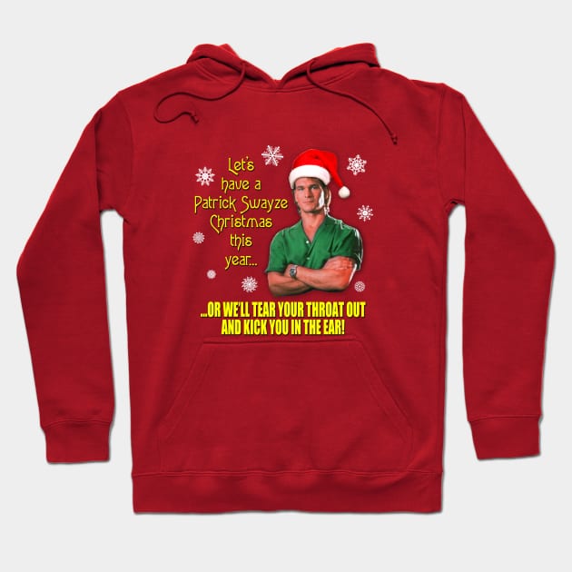 Patrick Swayze Christmas Hoodie by MSTees